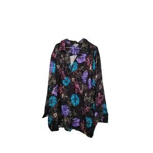 Catherines Women's 3X Floral Design Top Shirt BOHO Cottage Core  Y2K